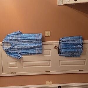 Matching Paisley Shorts Set